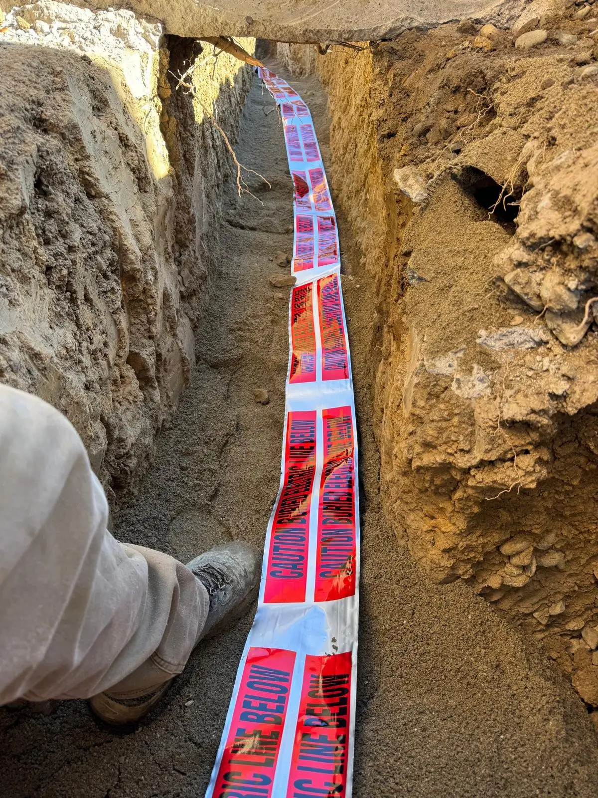 Completed PG&E secondary conduit installation ready for energization by Vertex General Contractor